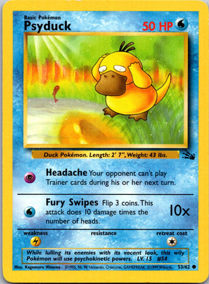 1999 Fossil #53/62 Psyduck Common B264