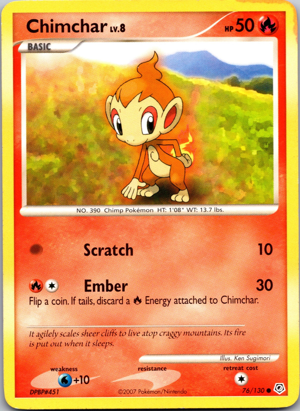 2018 Miscellaneous Cards and Products 076/130 Chimchar - (Cosmos Holo) LP