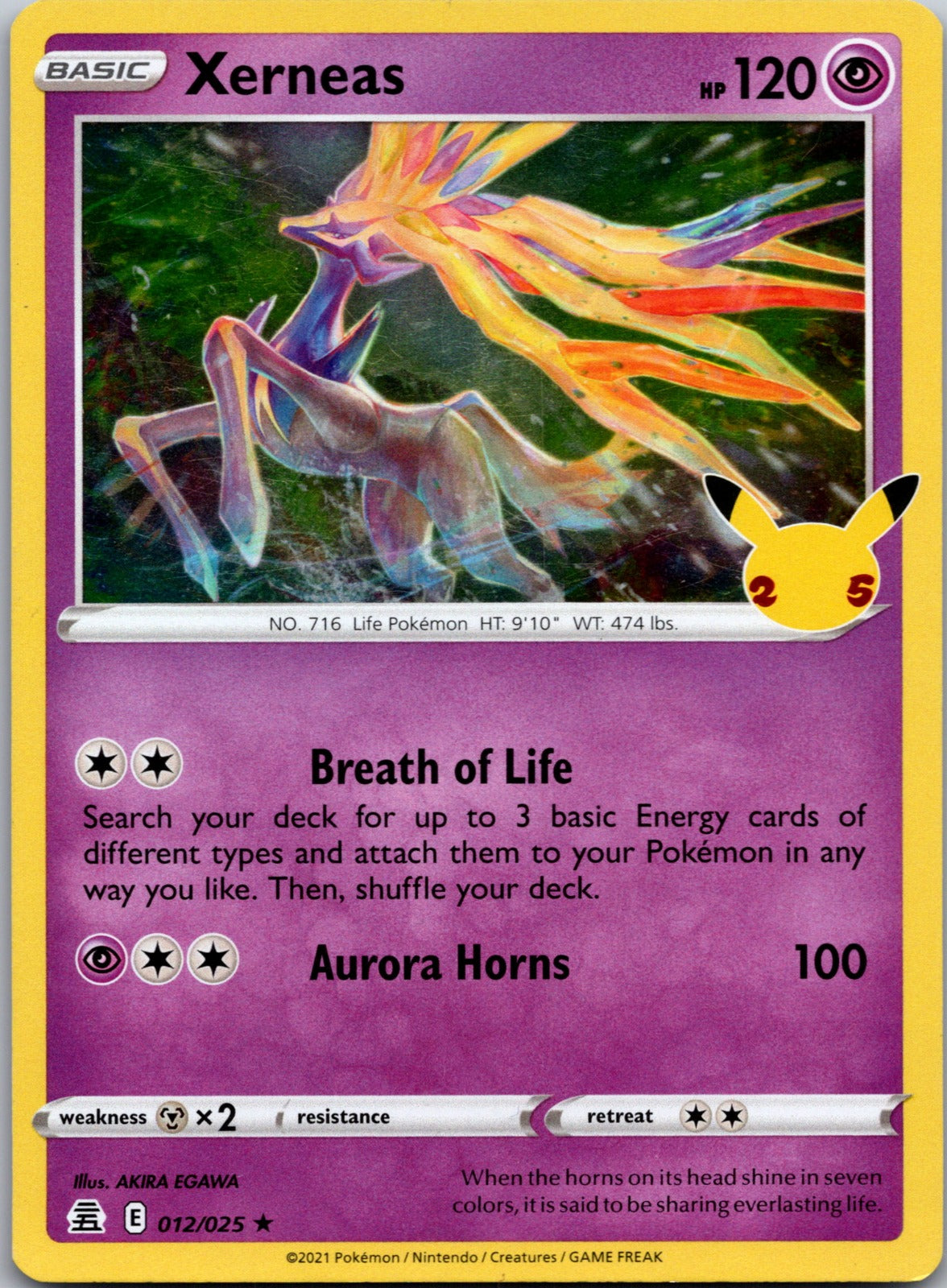 2021 Celebrations 012/025 Xerneas NM