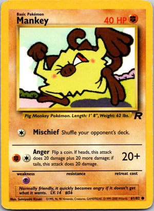 2000 Team Rocket 61/82 Mankey LP