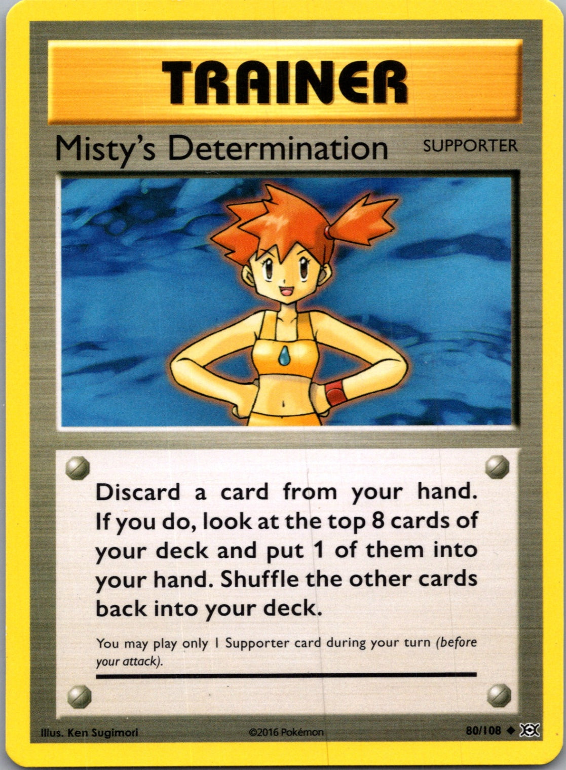 2016 Evolutions 080/108 Misty's Determination Uncommon M57