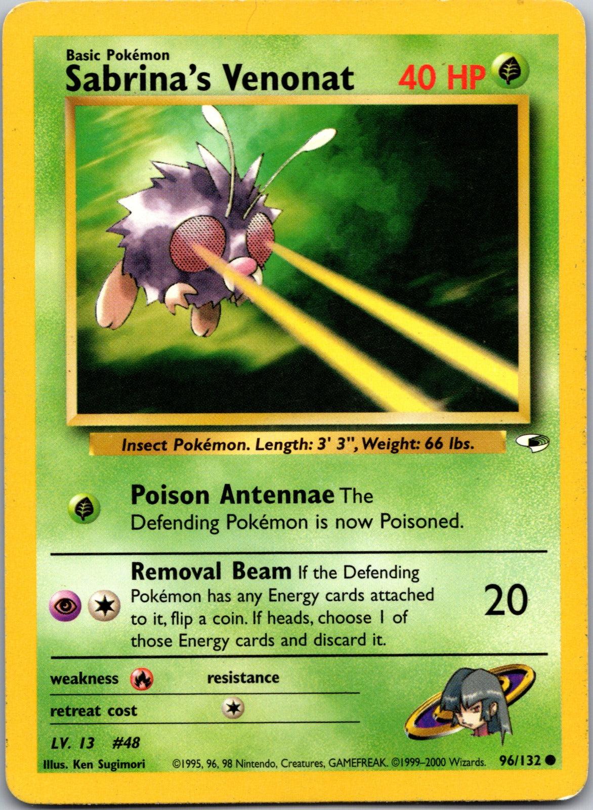 2000 Gym Heroes 096/132 Sabrina's Venonat LP