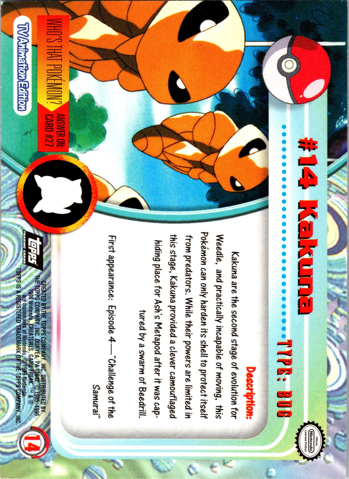 1999 Topps TV Kakuna LP  P203