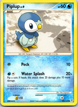 2007 Diamond and Pearl 93/130 Piplup LP