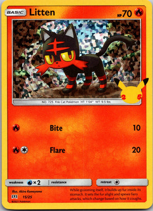 2021 McDonald's 25th Anniversary Promo 015/025 Litten - 15/25 LP