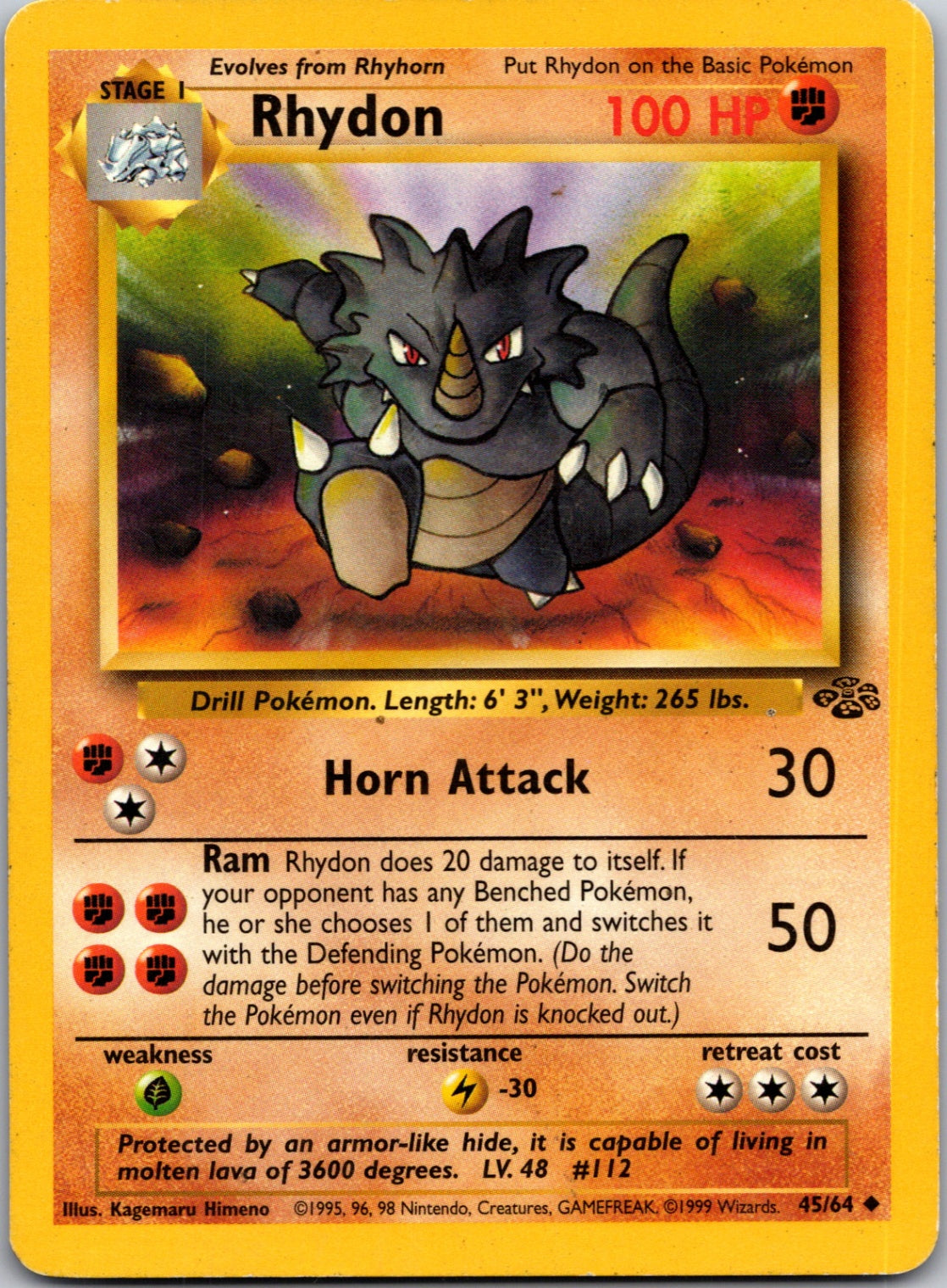 1999 Jungle 45/64 Rhydon Uncommon L94