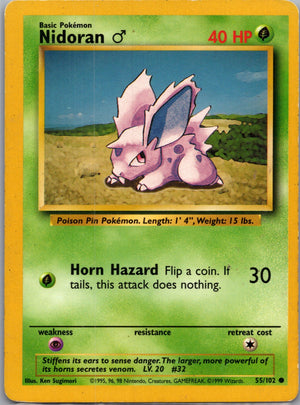 Base Set (Shadowless) 055/102 Nidoran M Common NM