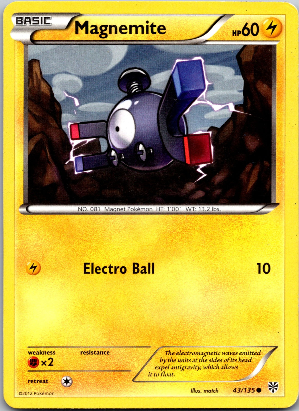 2013 Plasma Storm 43/135 Magnemite (43) LP