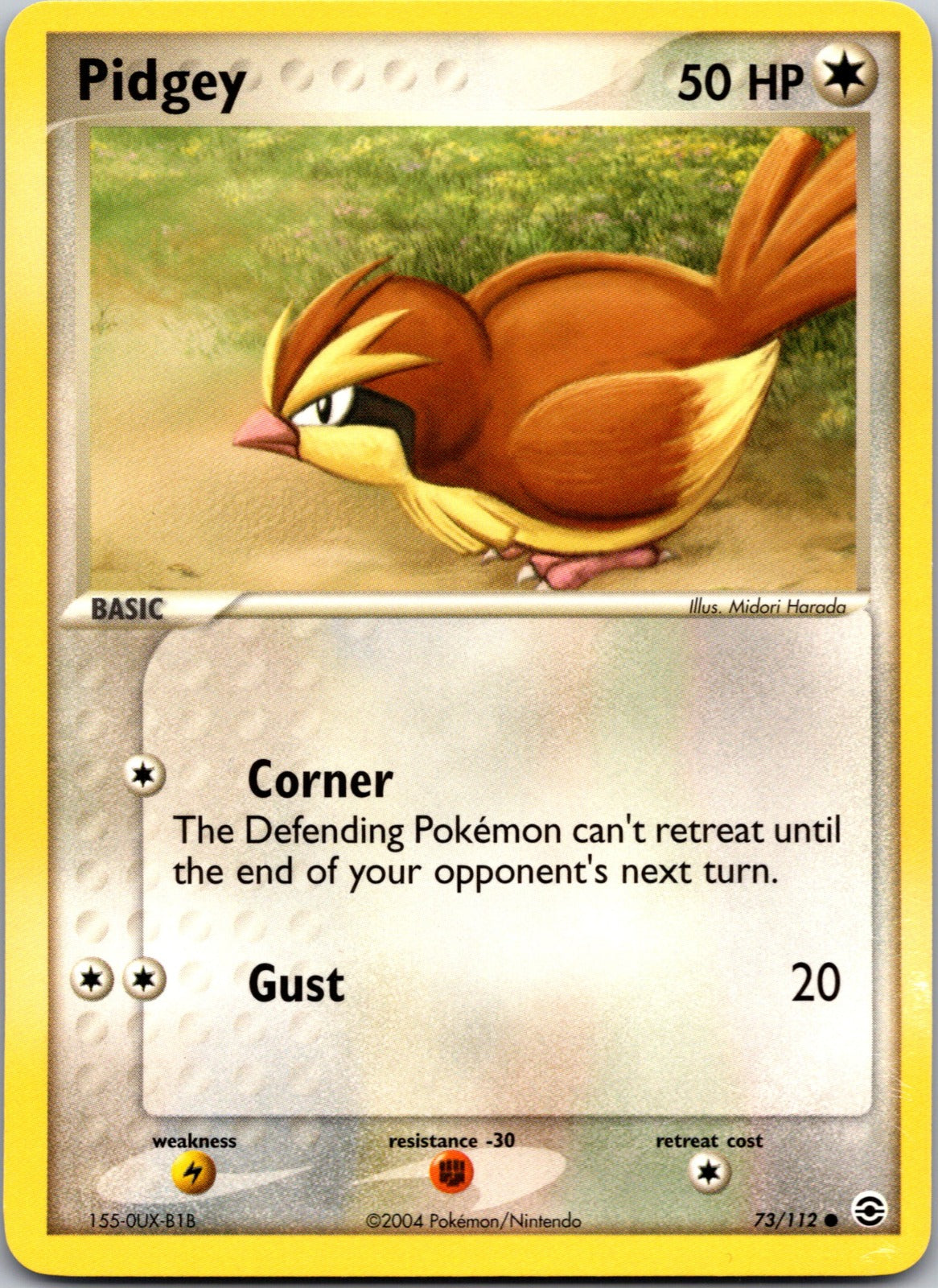 2004 FireRed and LeafGreen 73/112 Pidgey LP Y225