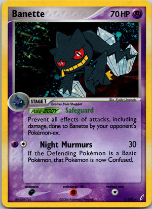 2006 EX Crystal Guardians 1/100 Banette MP