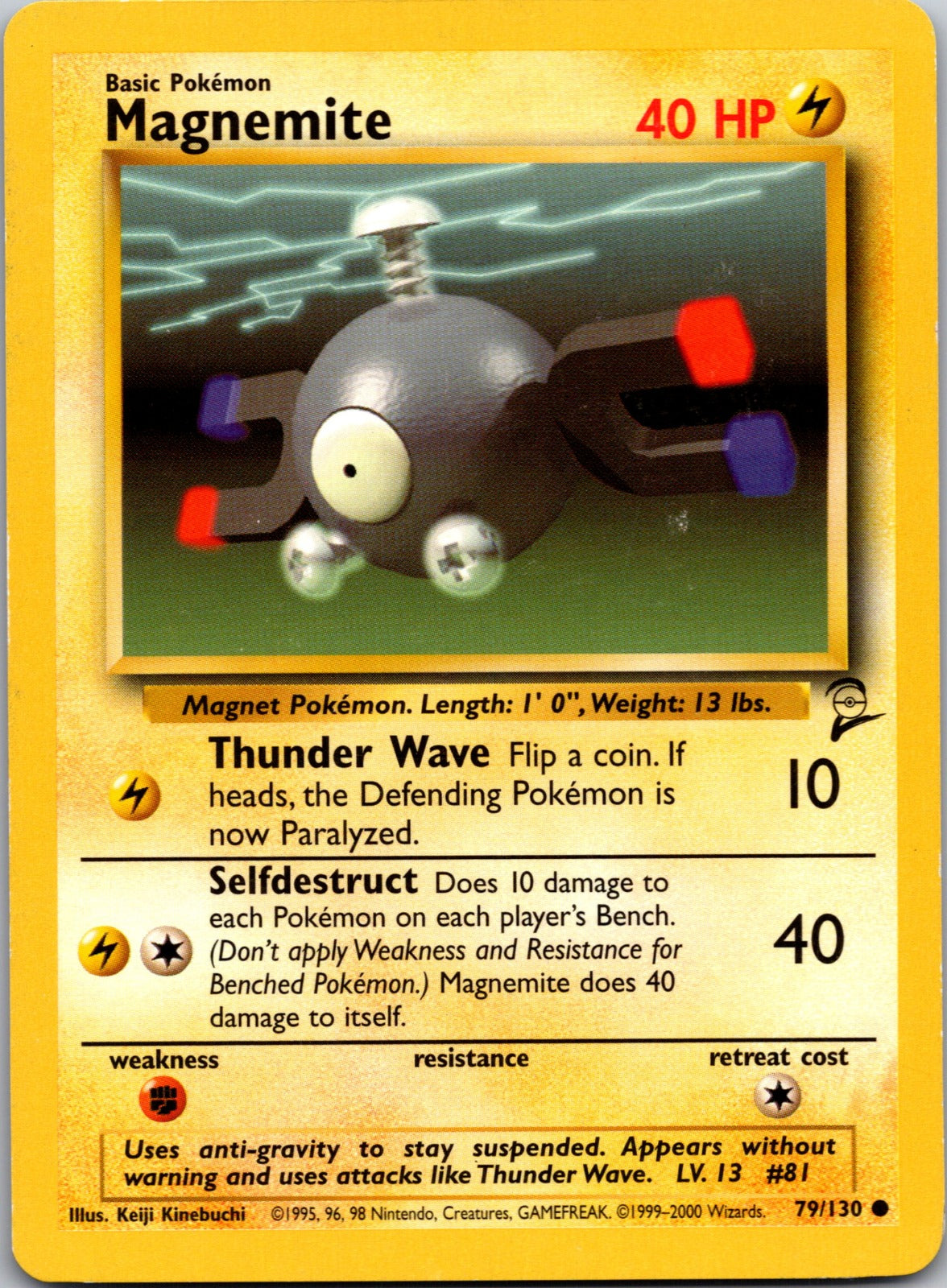 2000 Base Set 2 079/130 Magnemite LP