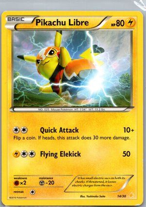 2014 XY Trainer Kit: Pikachu Libre & Suicune 14/30 Pikachu Libre (14 - Non-Holo) Common F96