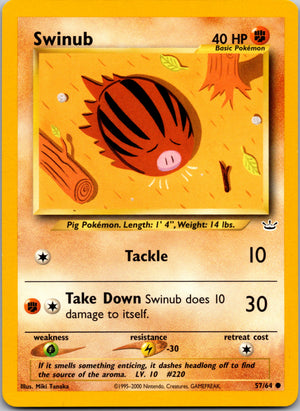 2001 Neo Revelation 57/64 Swinub Common A219