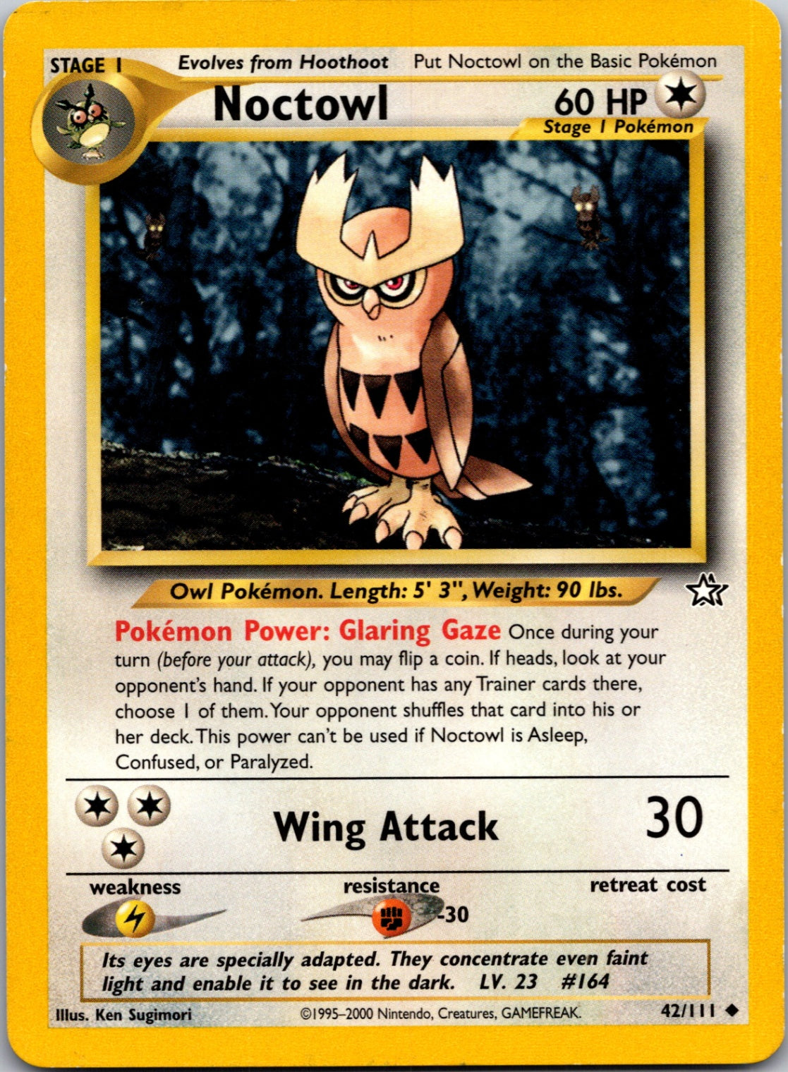 2000 Neo Genesis 042/111 Noctowl Uncommon M229