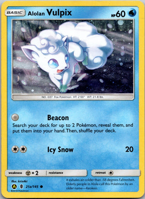 2017 Alolan Vulpix SM - Guardians Rising 21/145 LP