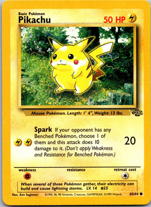 1999 Jungle 60/64 Pikachu LP