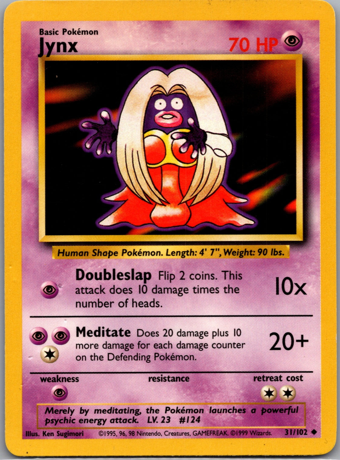 1999 Base Set  031/102 Jynx Uncommon M96