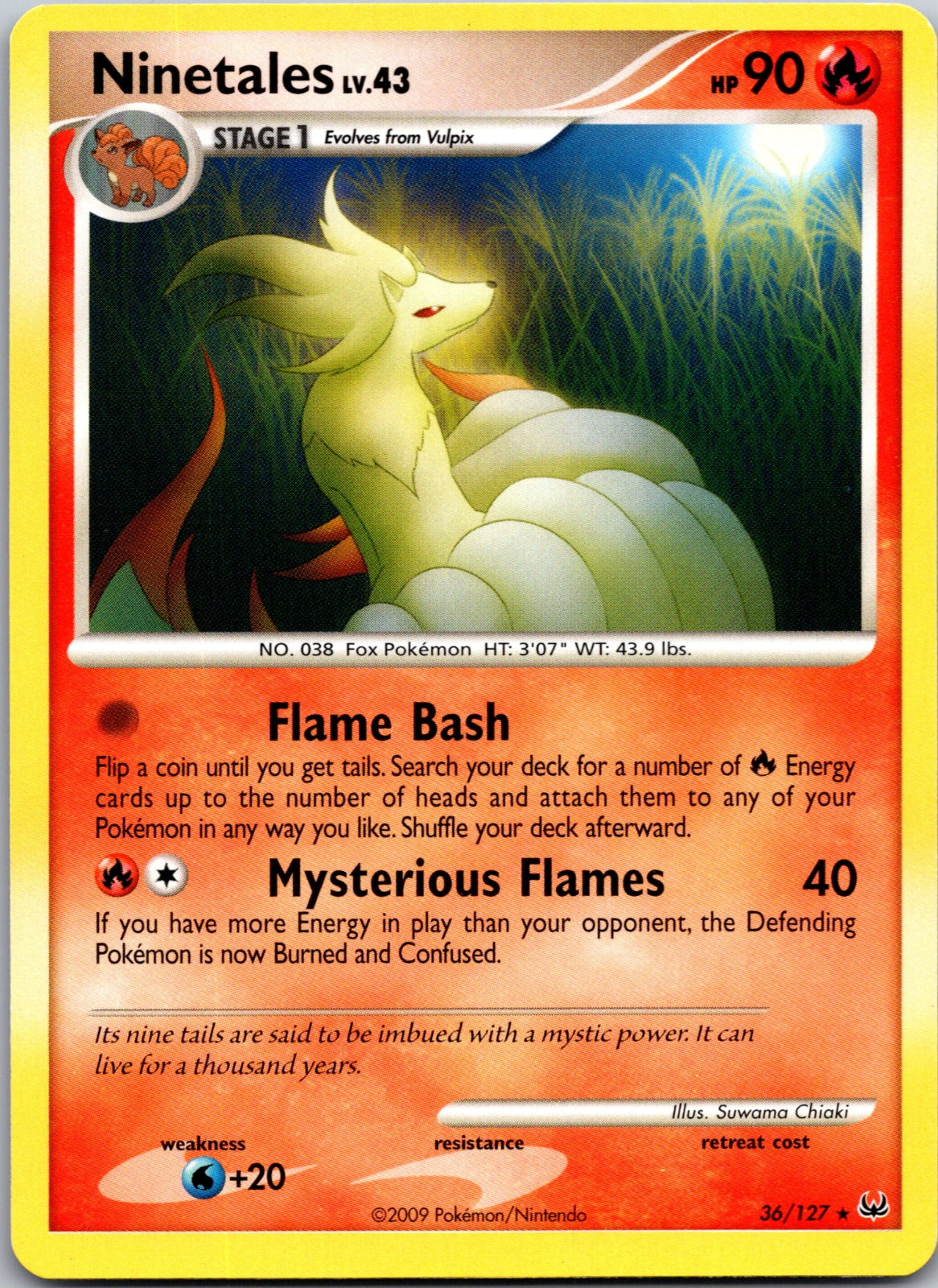 2009 Platinum 36/127 Ninetales LP E5