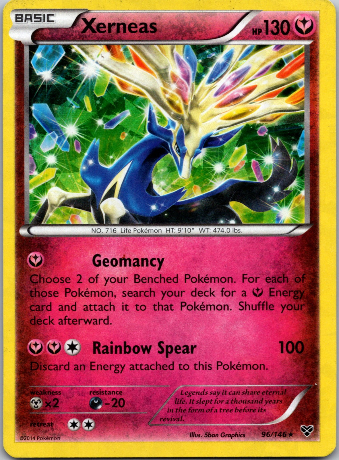 2014 XY Base Set 96/146 Xerneas MP F220