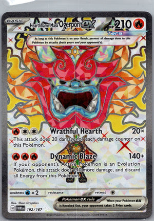 Hearthflame Mask Ogerpon ex Holofoil Ultra Rare SV06: Twilight Masquerade 192/167 NM