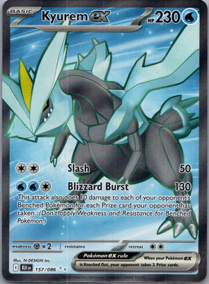 Kyurem ex Holofoil Ultra Rare SV: Black Bolt 157/086 NM