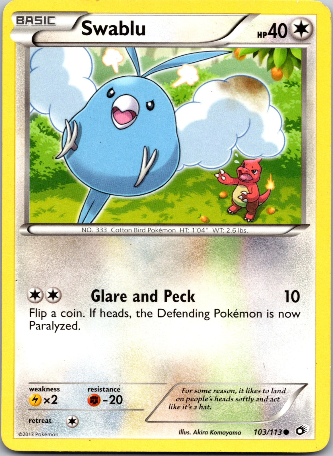 2013 Legendary Treasures 103/113 Swablu LP F160