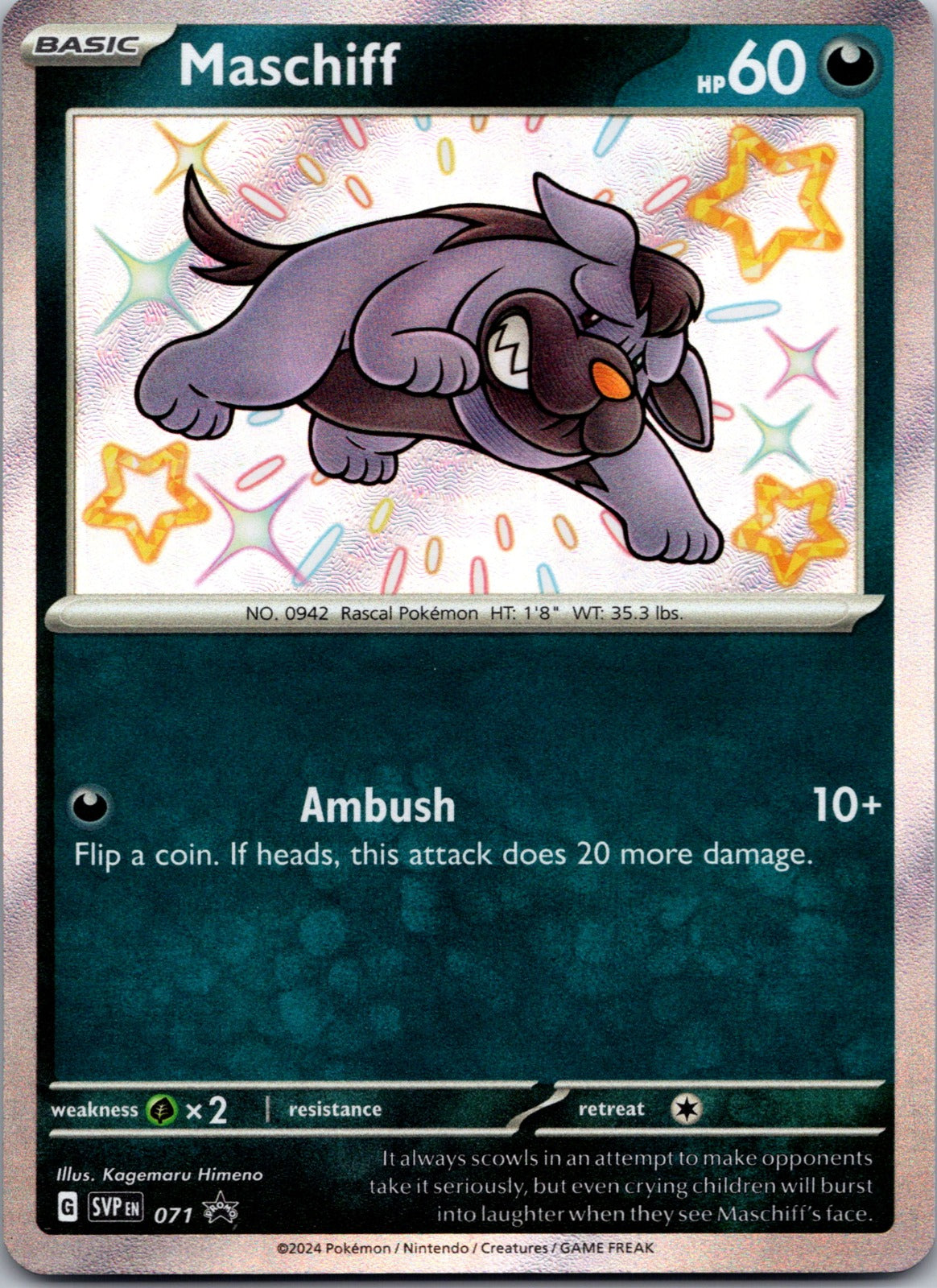 2023 SV: Scarlet & Violet Promo Cards 071 Maschiff NM