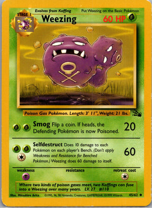 1999 Fossil #45/62 Weezing Uncommon B121