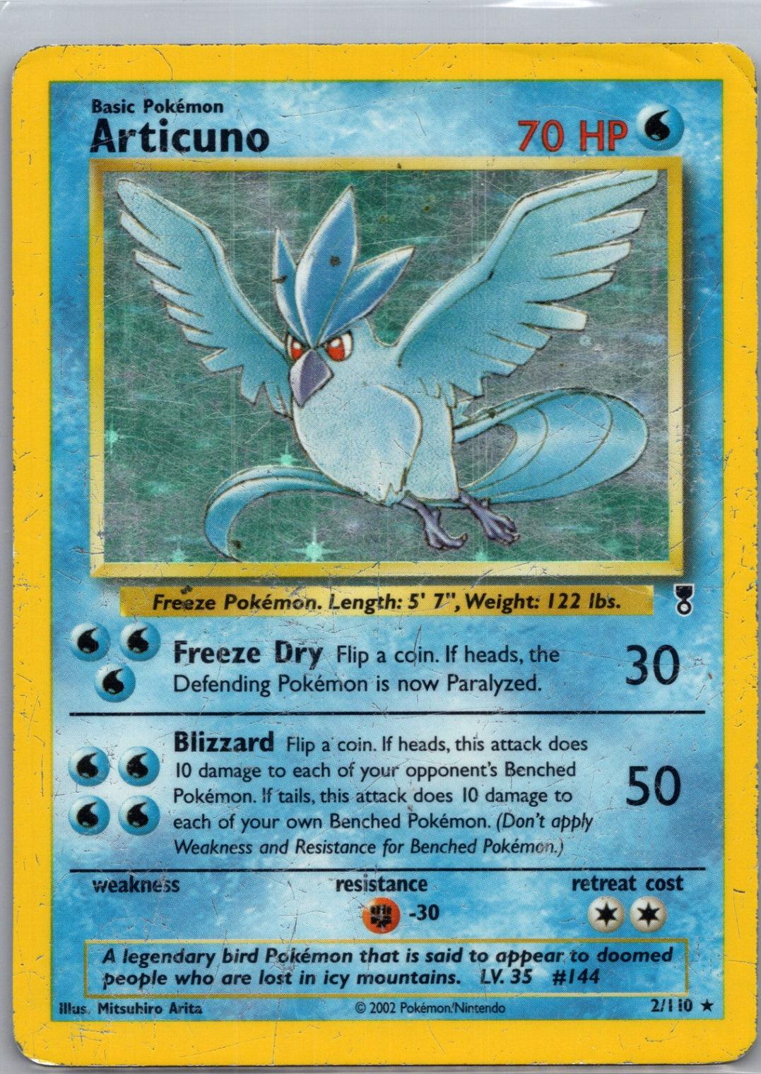 2002 Legendary Collection 002/110 Articuno Holo Rare G314