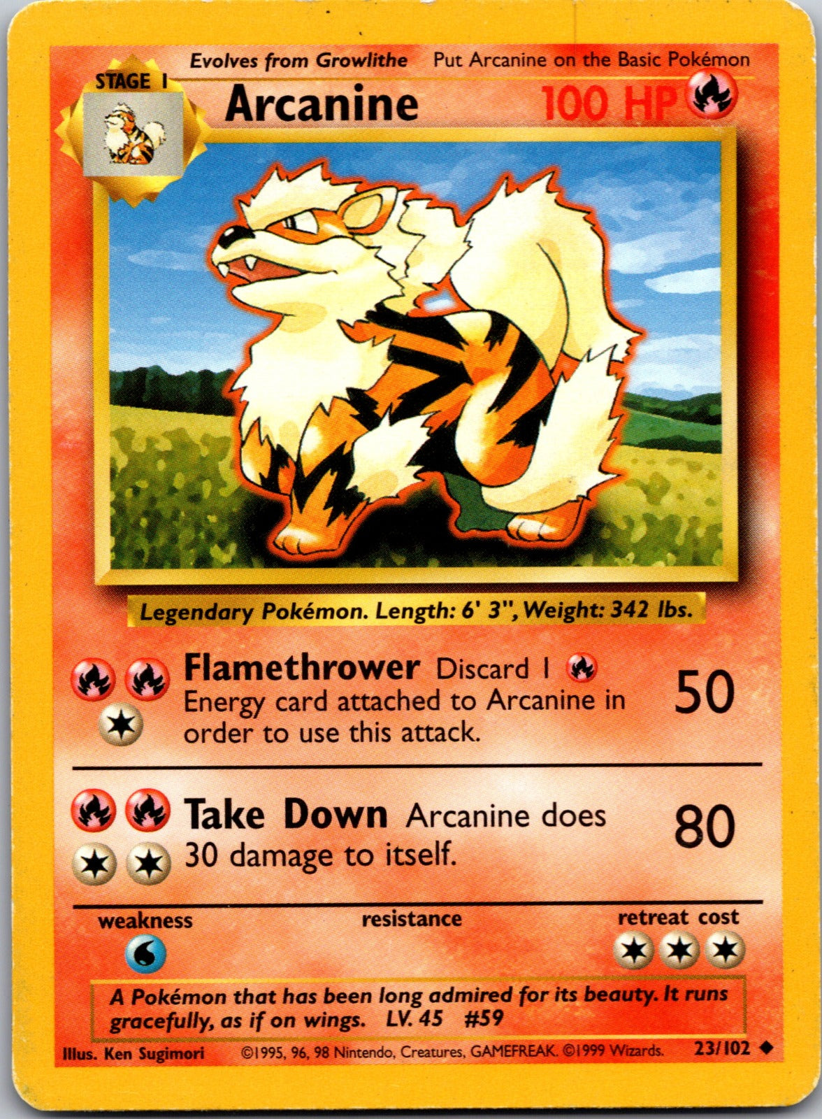 2000 Base Set 2 033/130 Arcanine LP