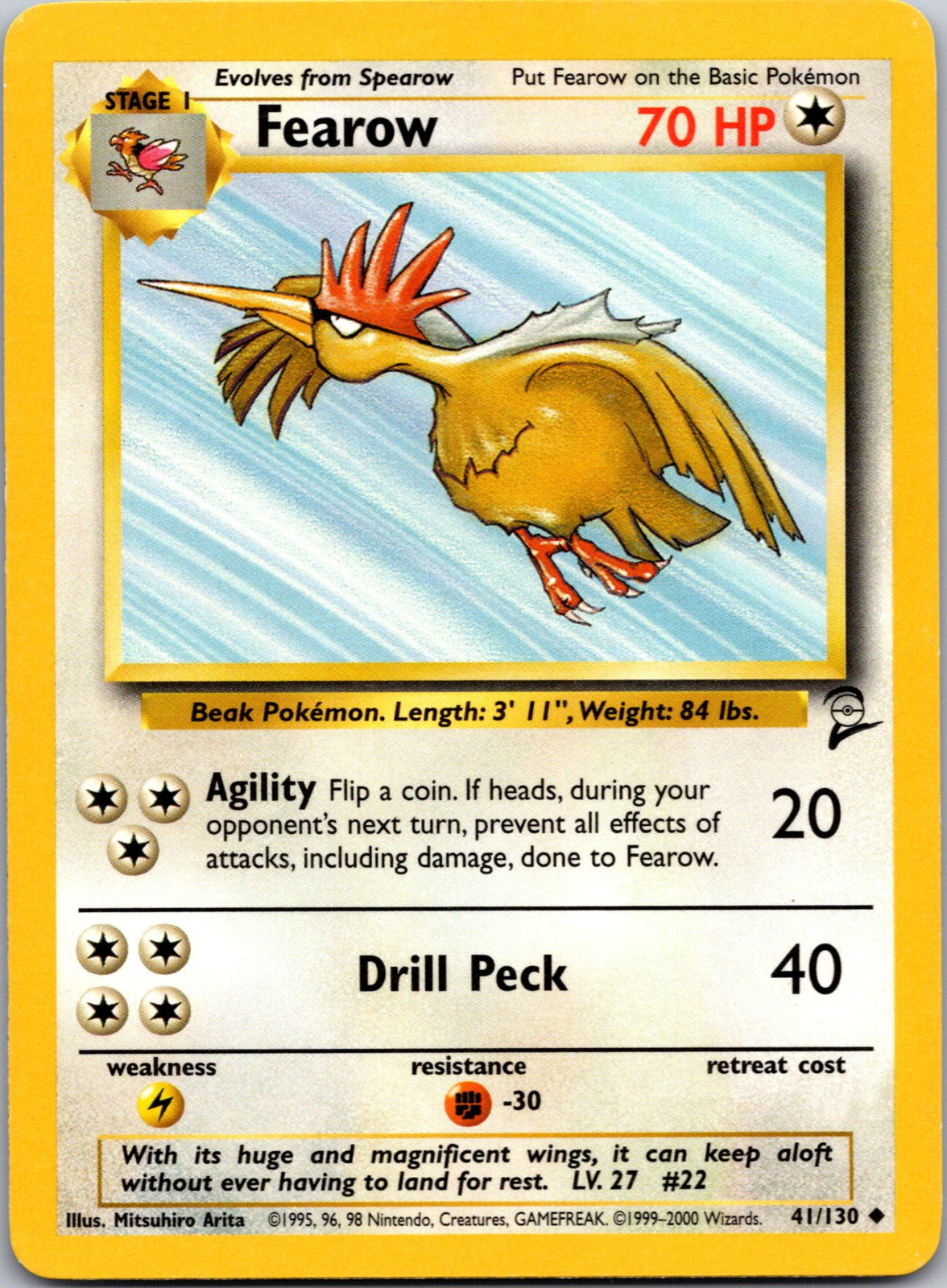 2000 Base Set 2 041/130 Fearow LP