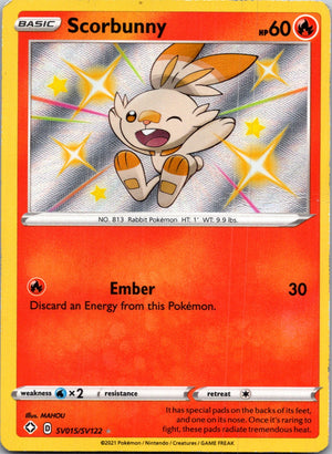 2021 Shining Fates: Shiny Vault SV015/SV122 Scorbunny Shiny Holo Rare F7