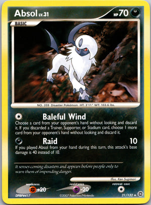 2007 Secret Wonders 21/132 Absol LP