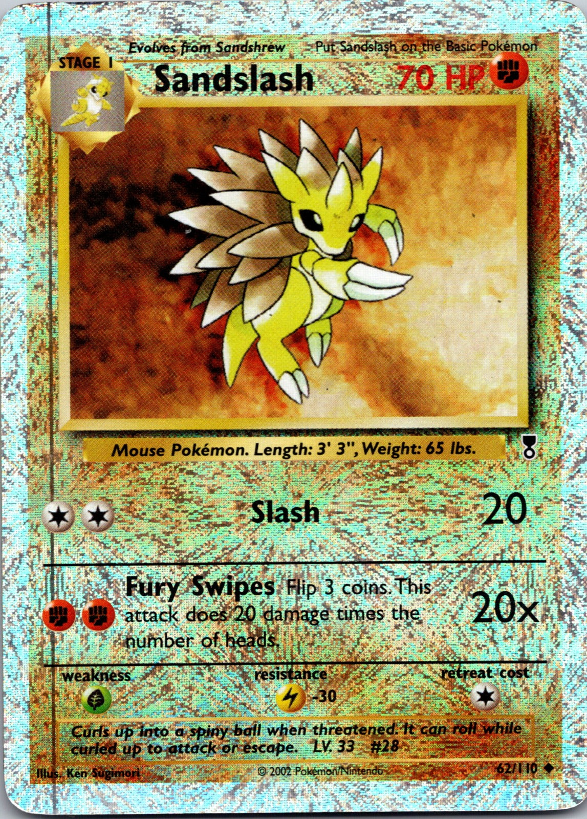 1999 Fossil 41/62 Sandslash LP