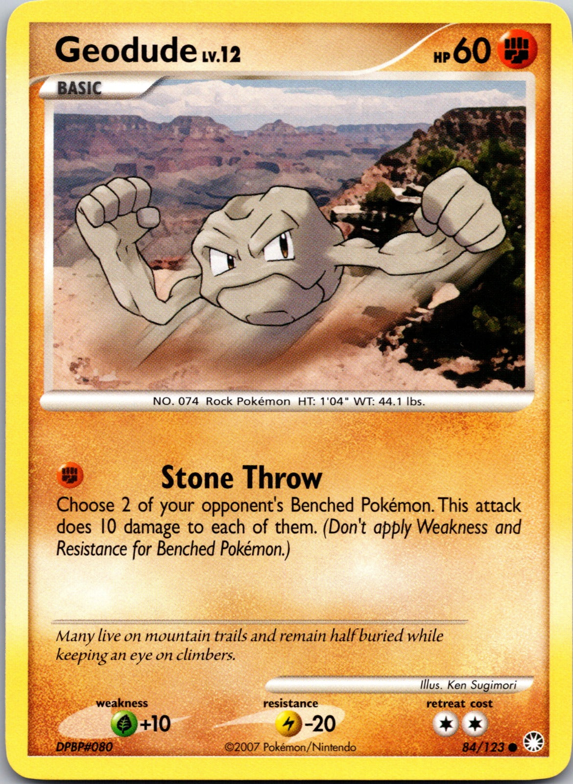 2007 Mysterious Treasures 84/123 Geodude LP