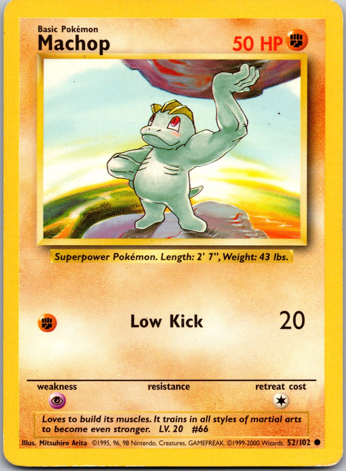 2000 Base Set 052/102 Machop MP Y87