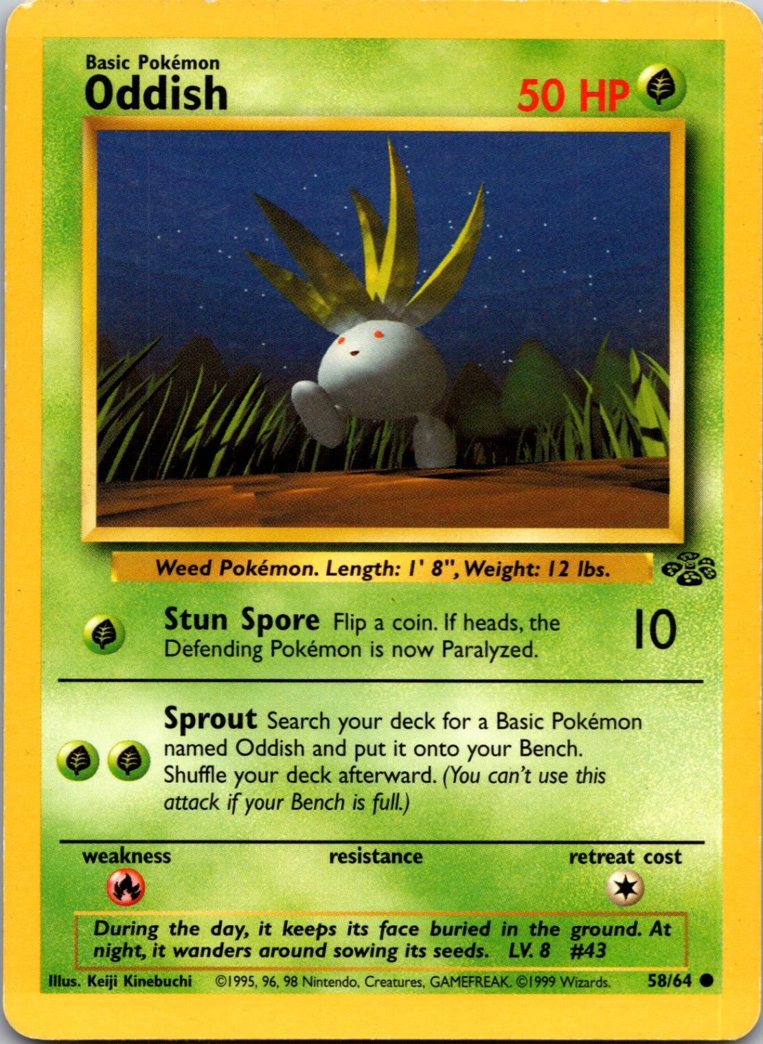 1999 Jungle 58/64 Oddish Common L83