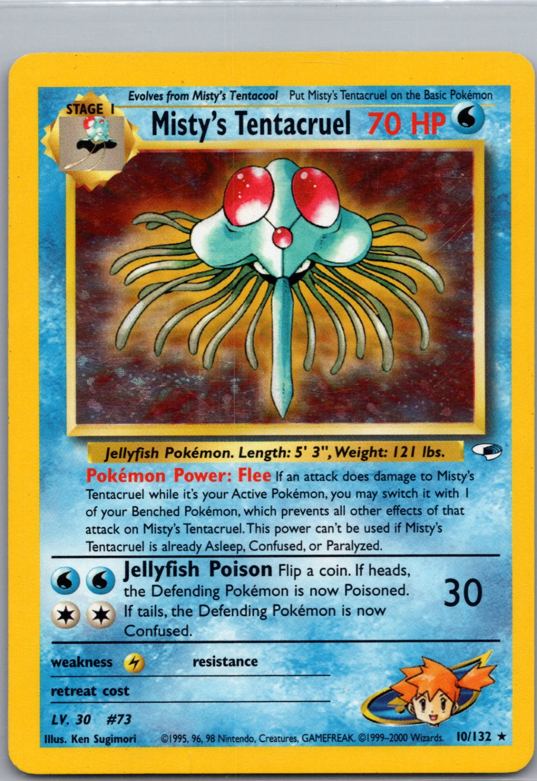 2000 Gym Heroes 010/132 Misty's Tentacruel Holo Rare G224