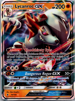 2017 SM - Guardians Rising 74/145 Lycanroc GX LP