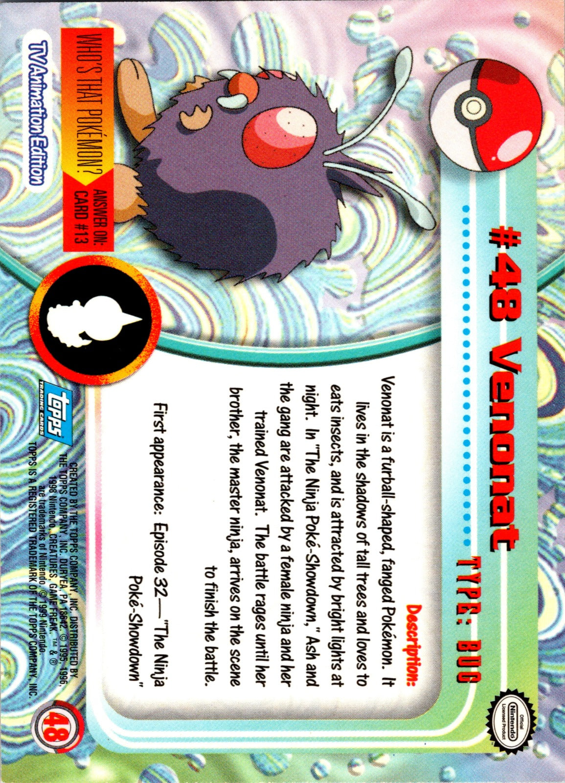 1999 Topps TV Venonat LP  P99