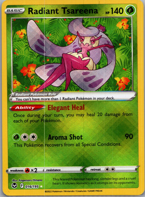 Prize Pack Series Cards 016/195 Radiant Tsareena Radiant Rare NM