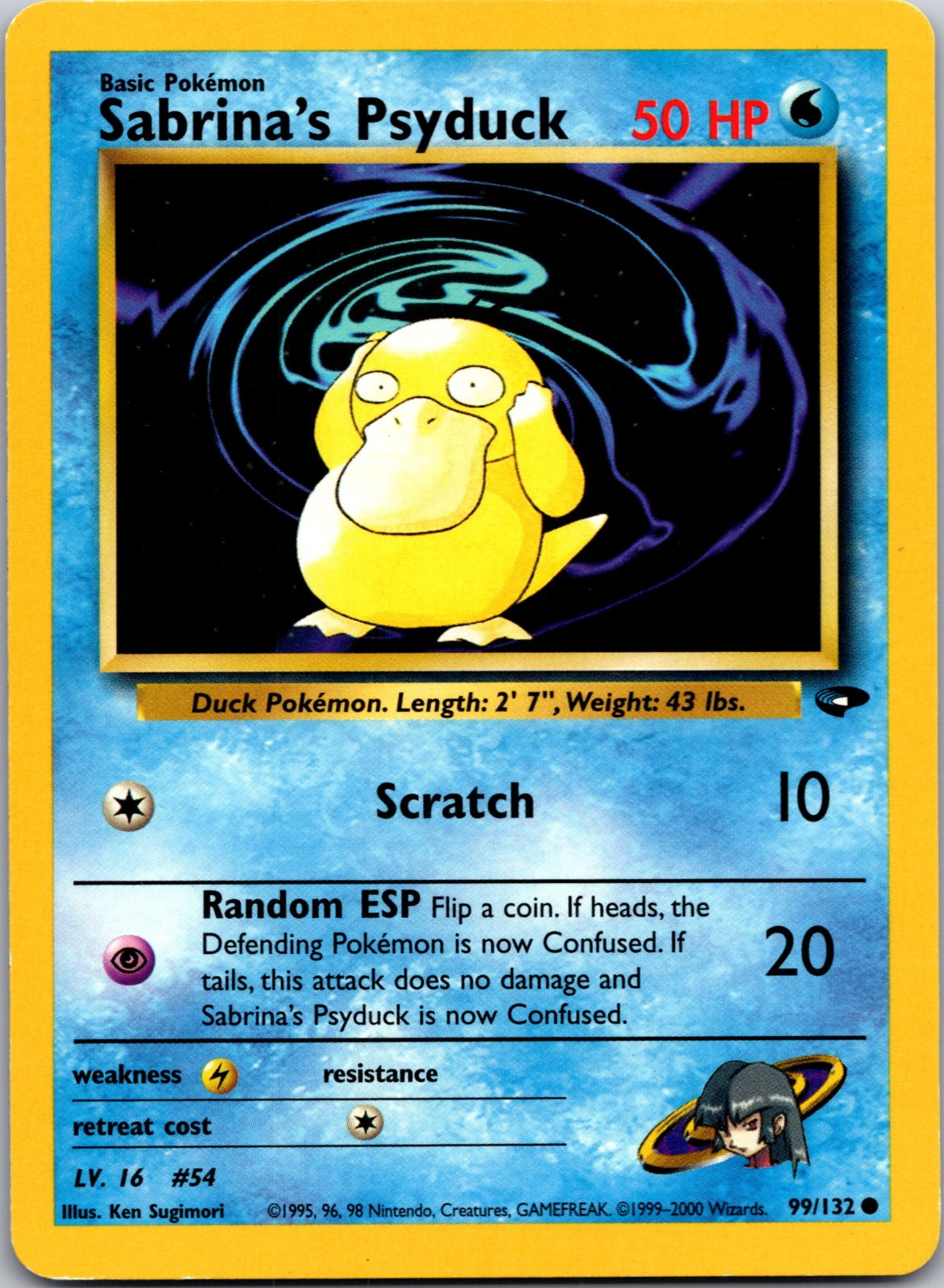 2000 Gym Challenge 099/132 Sabrina's Psyduck MP