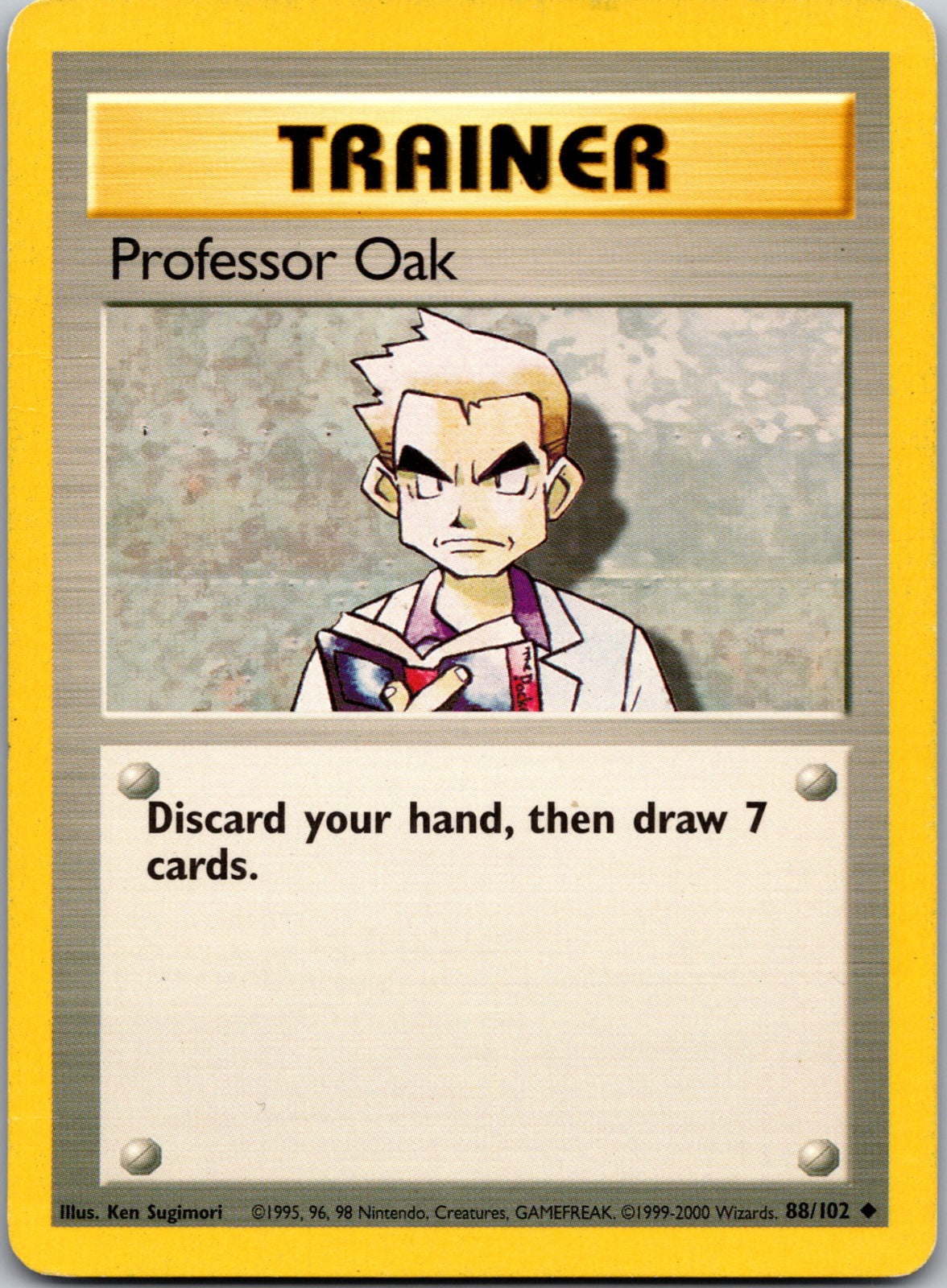 1999 Base Set 088/102 Professor Oak LP Y171
