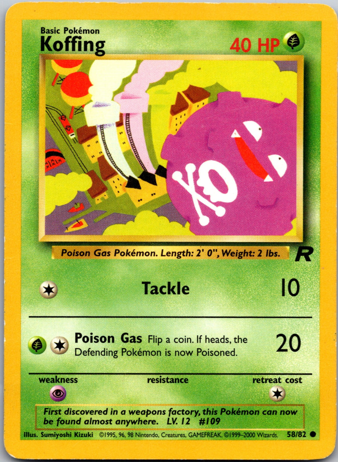 2000 Team Rocket 58/82 Koffing HP E206