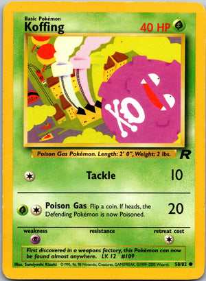 2000 Team Rocket 58/82 Koffing LP