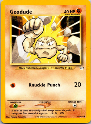 2001 Neo Revelation 44/64 Geodude Common L195