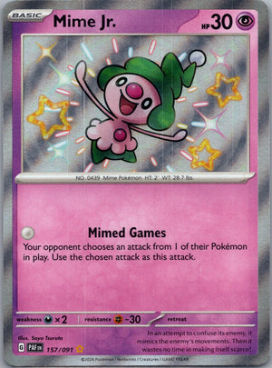 2024 SV: Paldean Fates 157/091 Mime Jr. Shiny Rare F152