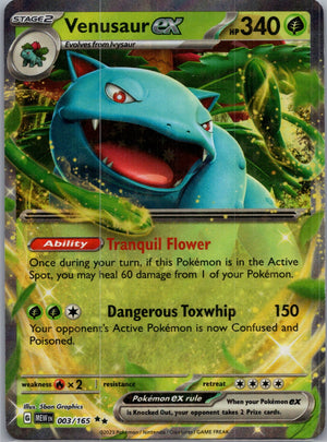 SV: Scarlet & Violet 151 003/165 Venusaur ex Double Rare NM