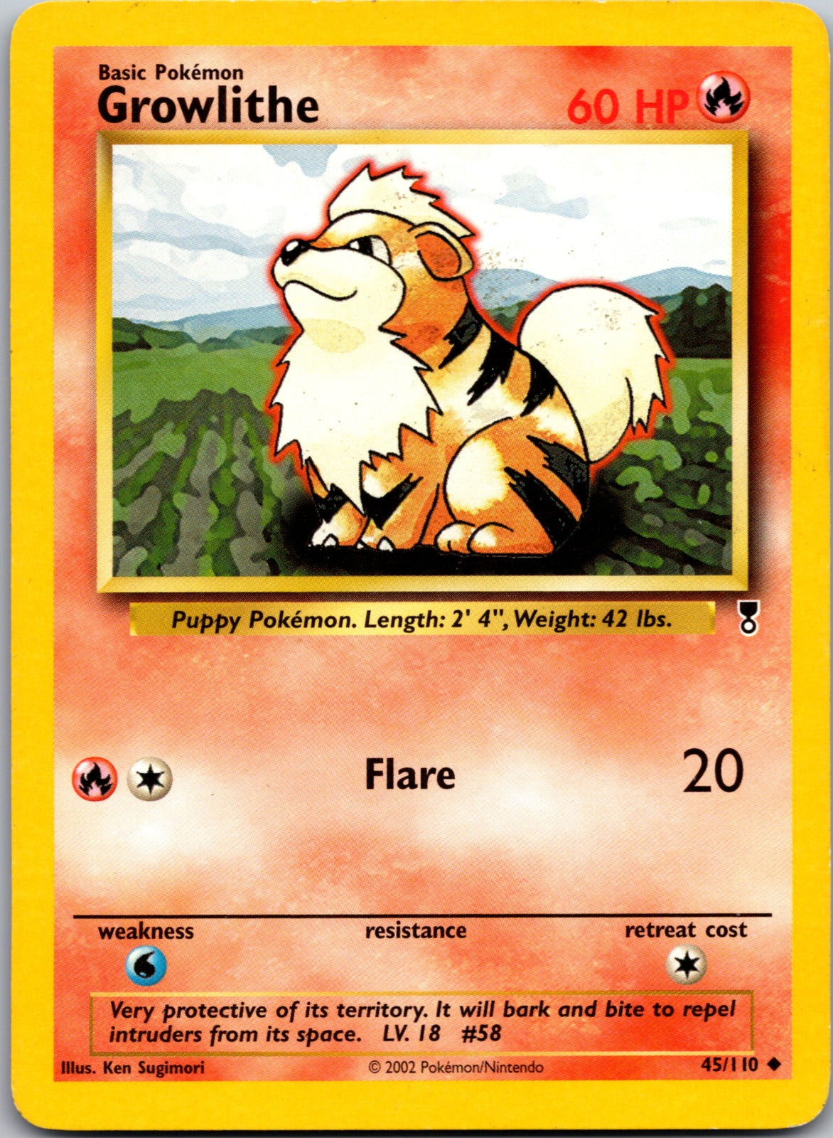 1999 Base Set Growlithe MP F60
