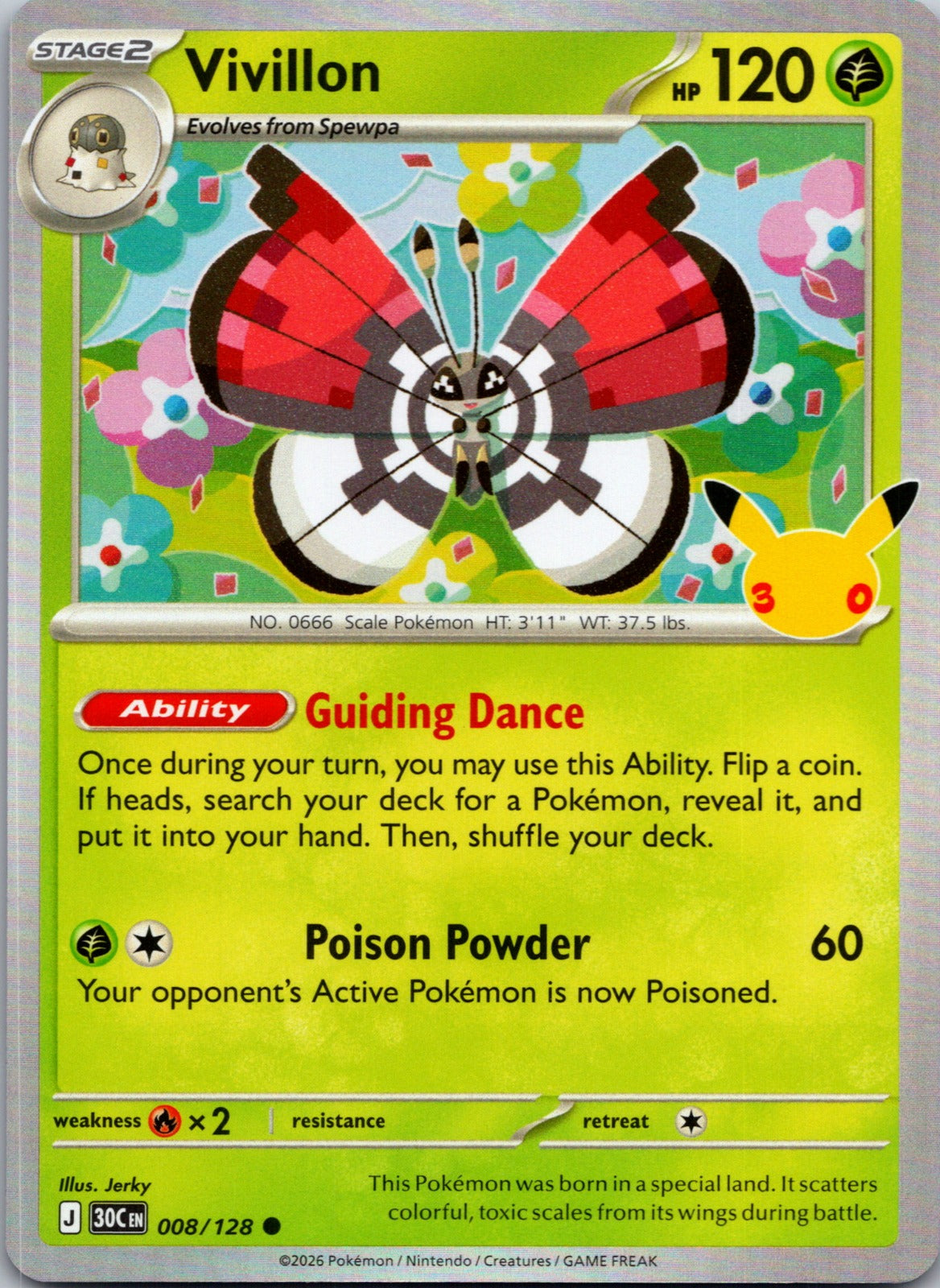 2026 ME: 30th Celebration 008/128 Vivillon LP